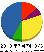 川弘 貸借対照表 2010年7月期