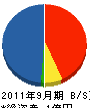 彩電社 貸借対照表 2011年9月期