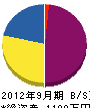 渡部電機水道工業所 貸借対照表 2012年9月期 渡部電機水道工業所 貸借対照表 2012年9月期