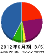 椛澤土木 貸借対照表 2012年6月期
