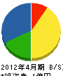 武田エンジニヤリング 貸借対照表 2012年4月期