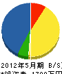 新井住設 貸借対照表 2012年5月期