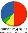 飯田建築 貸借対照表 2009年12月期