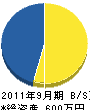 長崎県グリーン事業（同） 貸借対照表 2011年9月期