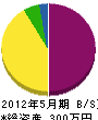 米田電気 貸借対照表 2012年5月期