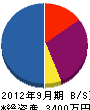 梶丸電工 貸借対照表 2012年9月期