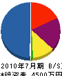 中垣内鉄工建設 貸借対照表 2010年7月期