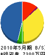 日本電設 貸借対照表 2010年5月期