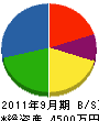 重川設備 貸借対照表 2011年9月期