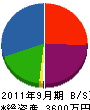 渡辺木工 貸借対照表 2011年9月期