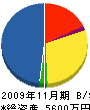 田中設備工業 貸借対照表 2009年11月期