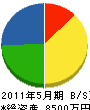 角田建設 貸借対照表 2011年5月期