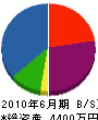 マエダ化研 貸借対照表 2010年6月期 マエダ化研 貸借対照表 2010年6月期