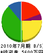 氏田産業 貸借対照表 2010年7月期