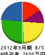 秀榮建設 貸借対照表 2012年9月期