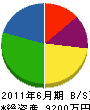 佐野水道工業 貸借対照表 2011年6月期