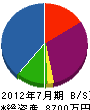 橋本造園土木 貸借対照表 2012年7月期
