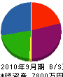 姫城住建 貸借対照表 2010年9月期