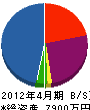 町田工務所 貸借対照表 2012年4月期