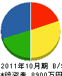 三栄工業 貸借対照表 2011年10月期
