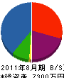 竹内土木建設 貸借対照表 2011年8月期