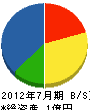 添田電設 貸借対照表 2012年7月期