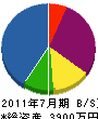 太田電業 貸借対照表 2011年7月期