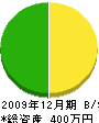 藤井建築 貸借対照表 2009年12月期