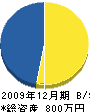 伊藤塗装店 貸借対照表 2009年12月期