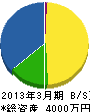 遠藤設備 貸借対照表 2013年3月期