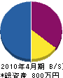杉田塗装店 貸借対照表 2010年4月期