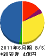 日本電話サービス 貸借対照表 2011年6月期