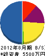 三陽 貸借対照表 2012年8月期