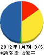 野川ガス住宅設備 貸借対照表 2012年1月期