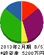 藤田電気商会 貸借対照表 2013年2月期
