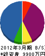 大阪建設 貸借対照表 2012年3月期