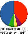 ヤンマーエネルギーシステム 貸借対照表 2010年3月期