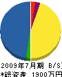 松村組 貸借対照表 2009年7月期