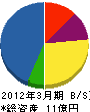 エヌ・ティ・ティ・データ信越 貸借対照表 2012年3月期