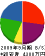 東建設 貸借対照表 2009年9月期