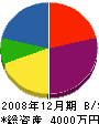 魁興業 貸借対照表 2008年12月期