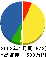 日栄電気 貸借対照表 2009年1月期