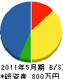 雄志 貸借対照表 2011年5月期