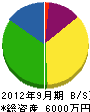 西沢工務店 貸借対照表 2012年9月期