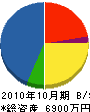 袴田建設 貸借対照表 2010年10月期