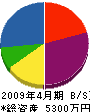 松藤電工社 貸借対照表 2009年4月期