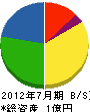 太田電機工業所 貸借対照表 2012年7月期