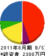 大須賀造園 貸借対照表 2011年8月期