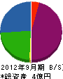 神田商店 貸借対照表 2012年9月期
