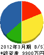 岡田電工 貸借対照表 2012年3月期